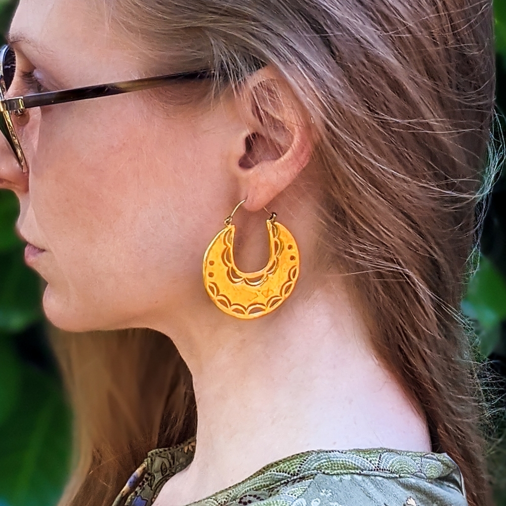 NWT Baizaar Mermaid Crescent Earrings - Picture 4 of 5